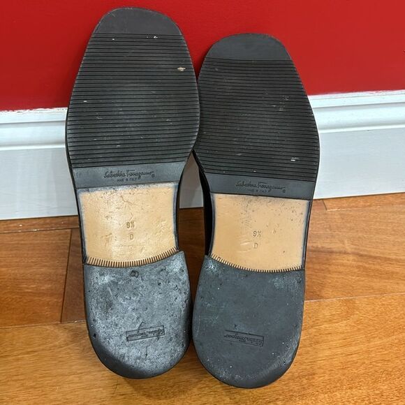 Salvatore Ferragamo Pompei Loafer Black Leather Mens Size 9.5 B - Picture 6 of 11